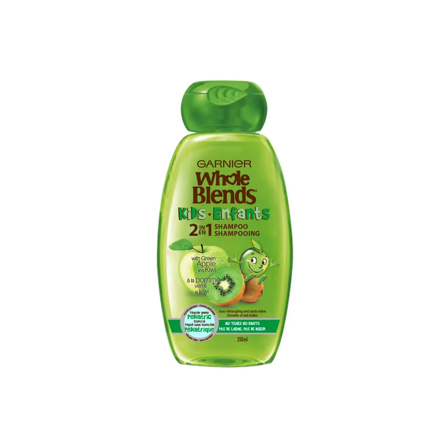 Garnier Whole Blends Kids 2-in1 Shampoo with Green Apple & Kiwi - 250 mL