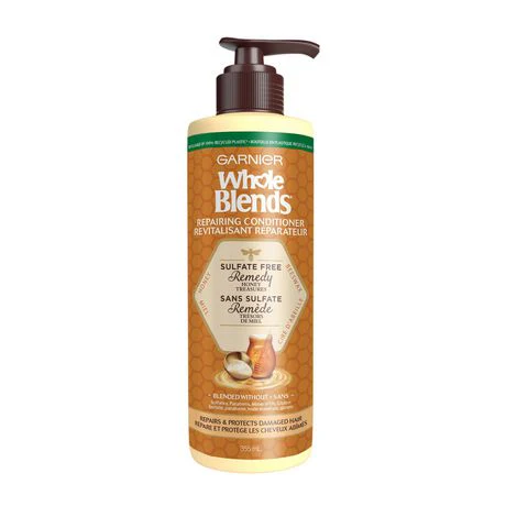 Garnier Whole Blends Repairing Conditioner, Sulfate-Free Remedy, Honey Treasures - 355 ml