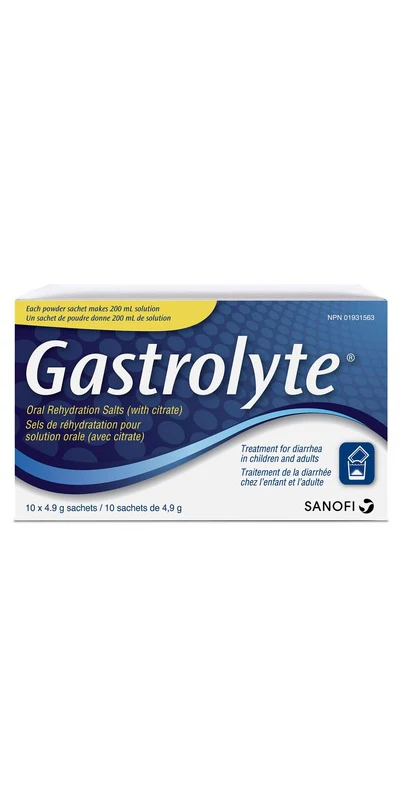 Gastrolyte Oral Rehydration Salts - 10 x 4.9 g sachets
