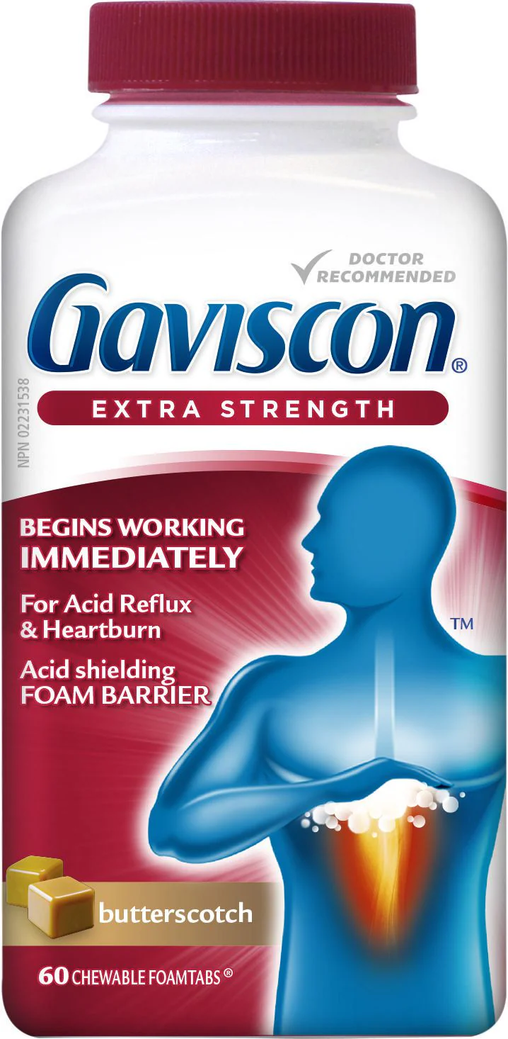 Gaviscon Extra Strength Chewable Tablets - 60 tablets