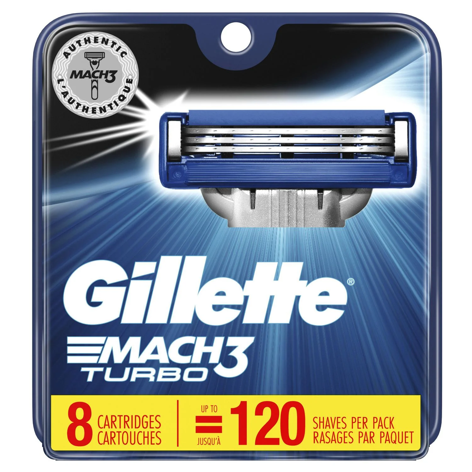 Gillette Mach3 Turbo Men's Razor Blade Refills - 8 cartridges