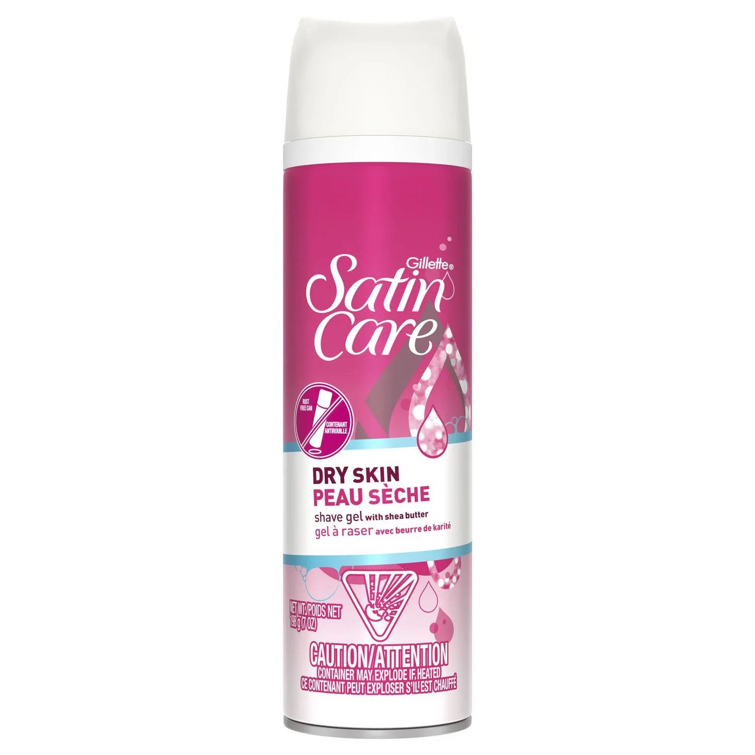 Gillette Satin Care Dry Skin Shave Gel with Shea Butter for Women -198 g