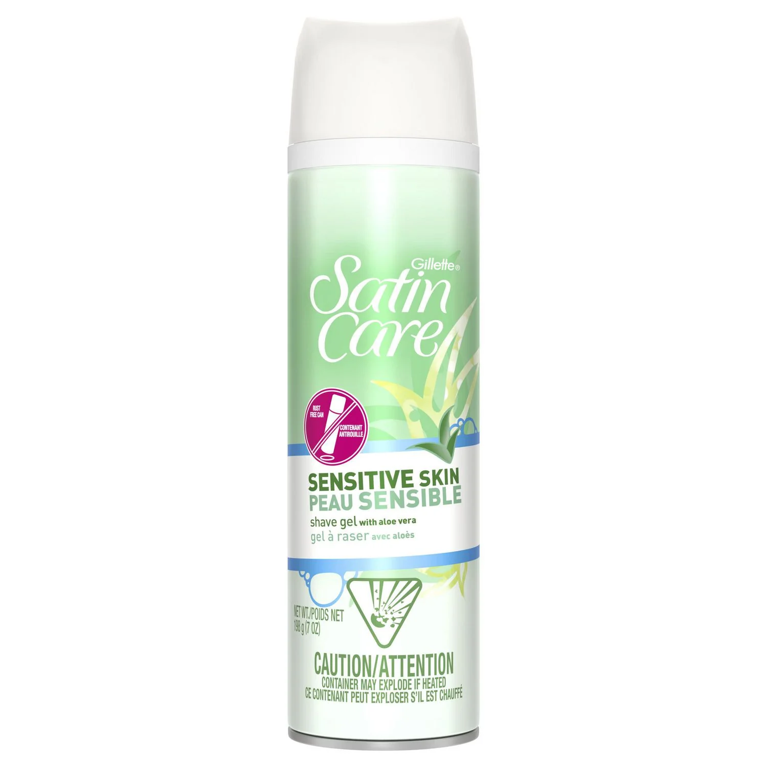 Gillette Satin Care Sensitive Skin Shave Gel with Aloe Vera for Women - 198 g
