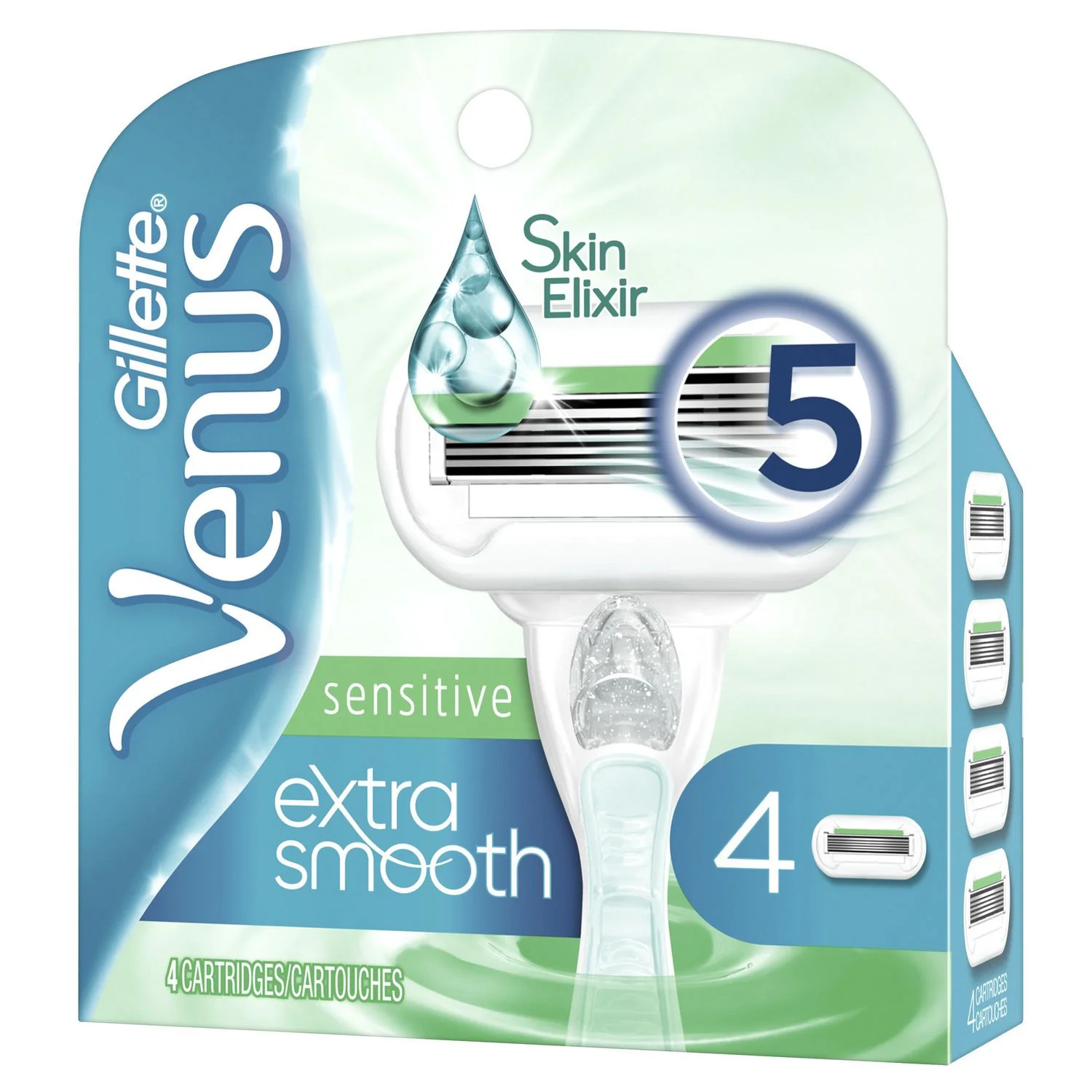 Gillette Venus Sensitive Extra Smooth Women's Blades - 4 cartridges