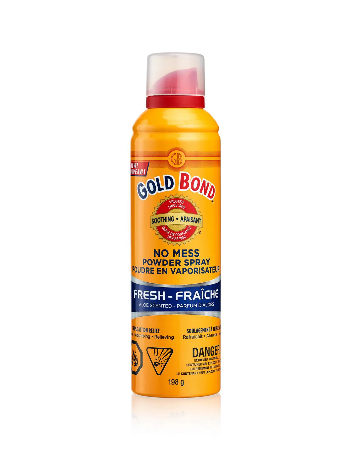 Gold Bond No Mess Powder Spray Fresh Aloe-Scented - 198 g