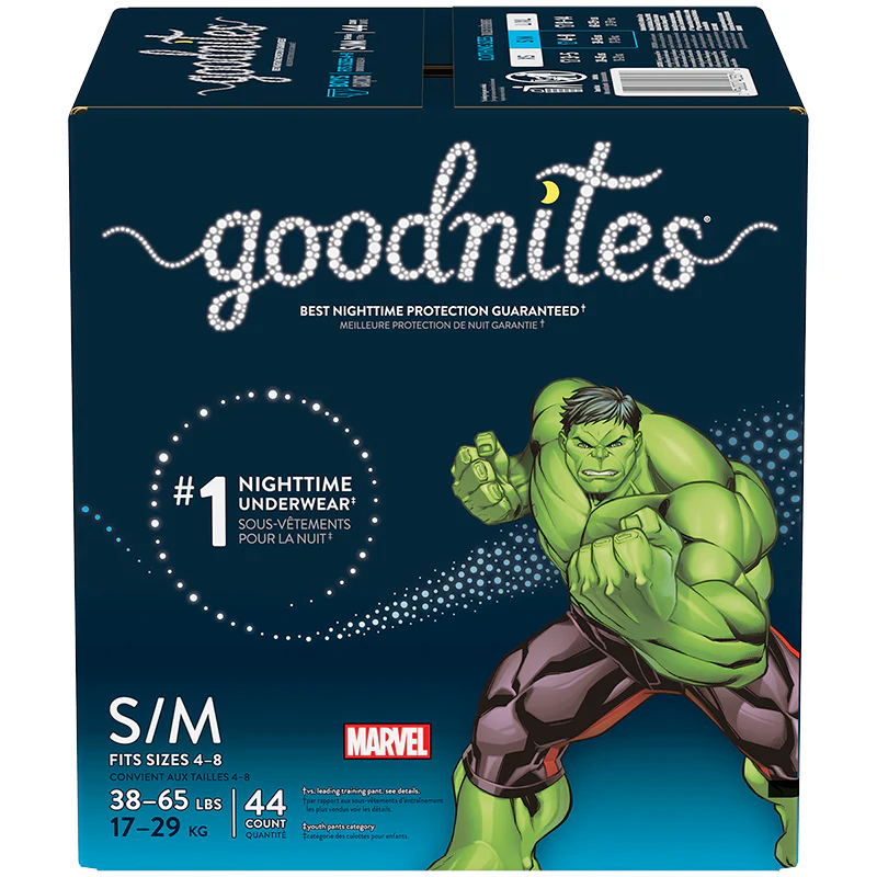 GoodNites Nighttime Underwear for Boys, Small-Medium - 44 count