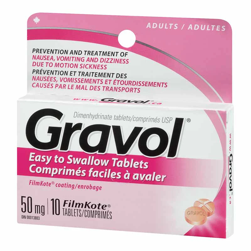 Gravol Easy-to-Swallow Tablets - 50 mg