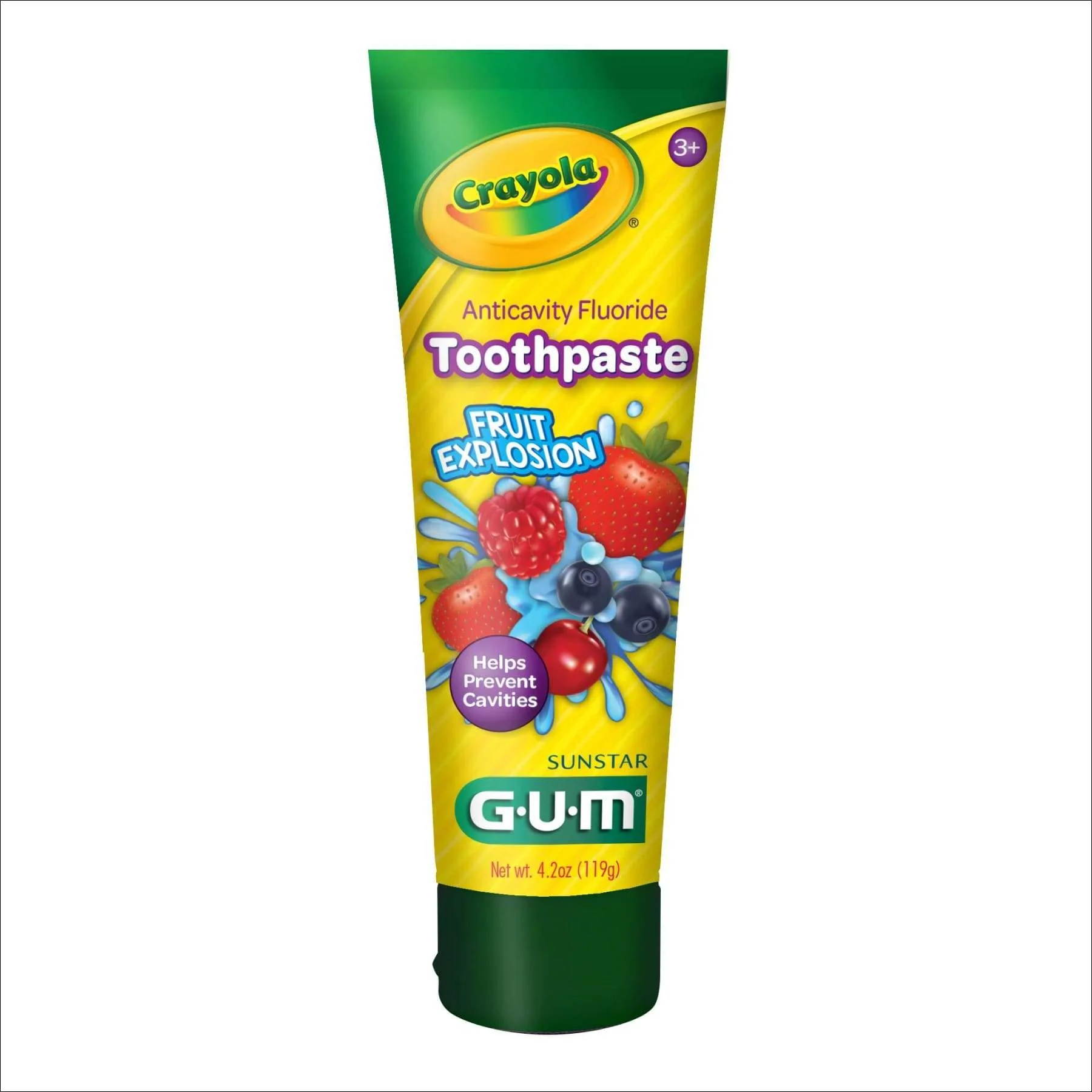 GUM Crayola, Anticavity Toothpaste, Fruit Explosion - 119 g