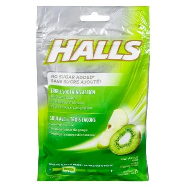 Halls Triple Soothing Action, Kiwi Apple Flavour - 25 drops