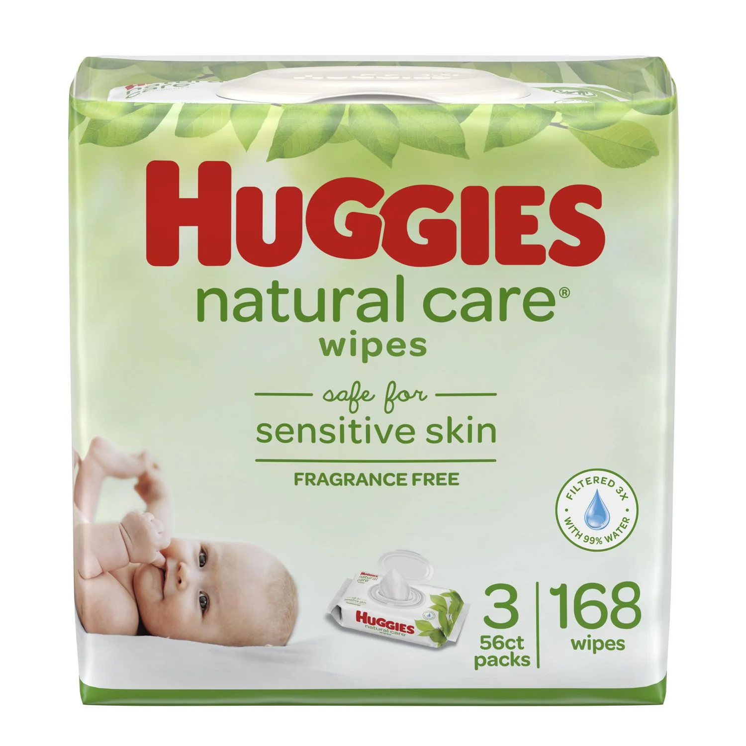 Huggies Natural Care Unscented Baby Wipes - 56 wipes per pack