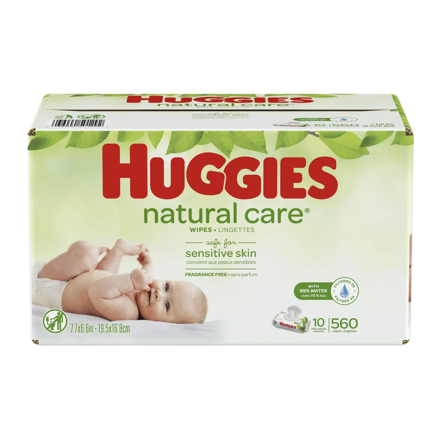 Huggies Natural Care Unscented Baby Wipes - 56 wipes per pack - Image 2