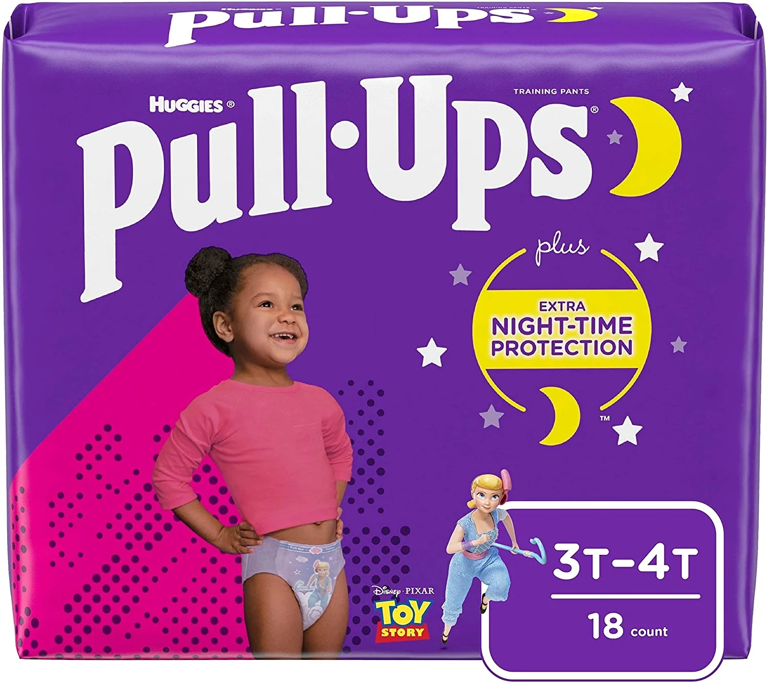 Huggies Nighttime Pull-Ups for Girls, 3T-4T - 18 training pants