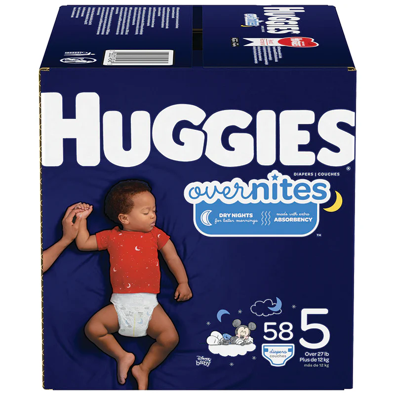 Huggies Overnites, Size 5 - 58 diapers