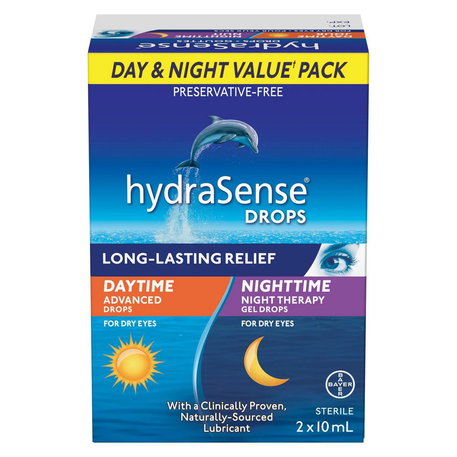 HydraSense Drops Daytime Advanced & Night Therapy - 2 x 10 ml