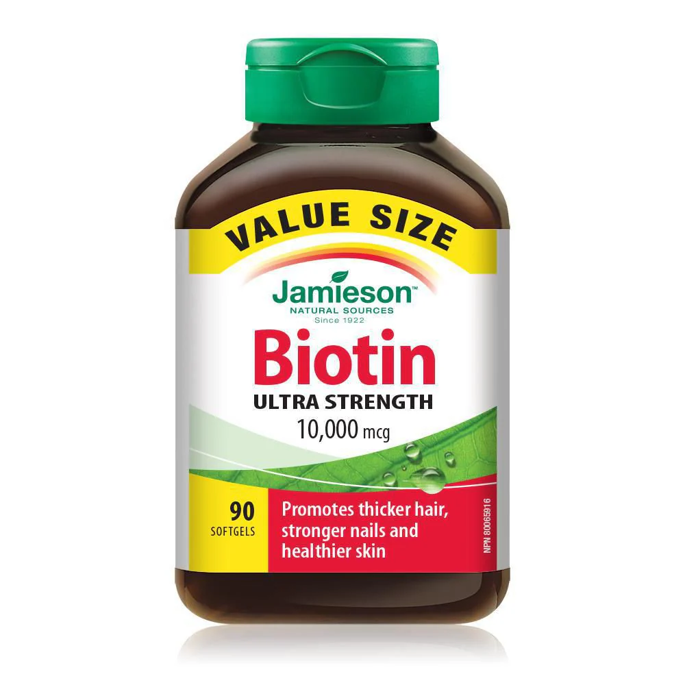Jamieson Biotin Ultra Strength, 10000 mcg Softgels - Image 2