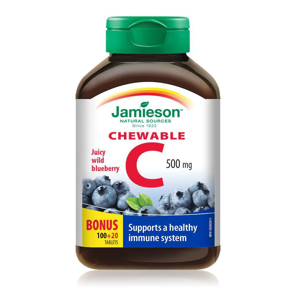 Jamieson Chewable Vitamin C 500 mg - 120 tablets
