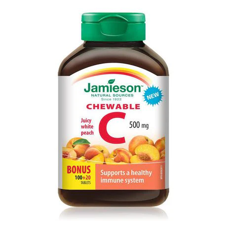 Jamieson Chewable Vitamin C 500 mg - 120 tablets - Image 2