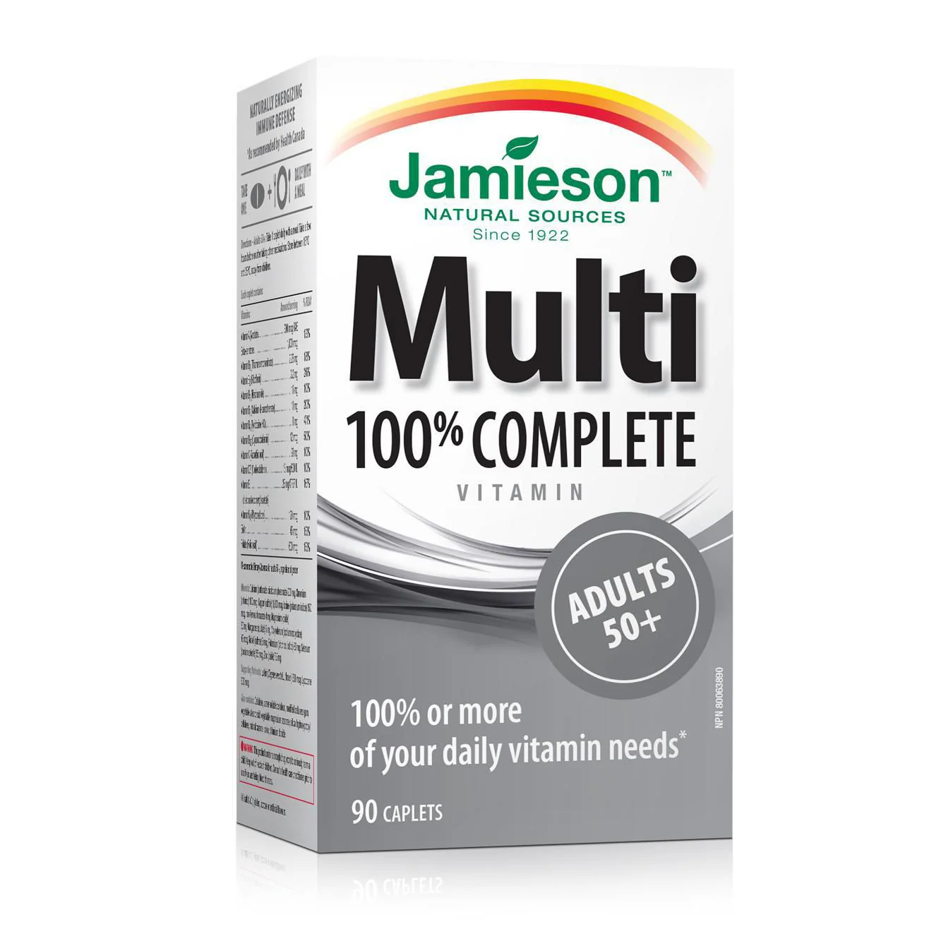 Jamieson Multi 100% Complete Vitamin for Adults 50+ - 90 caplets