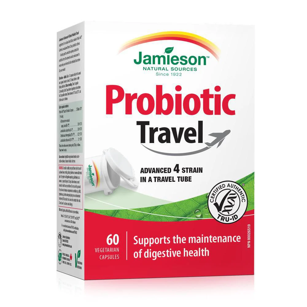 Jamieson Probiotic Travel, Advanced 4 Strain - 60 capsules
