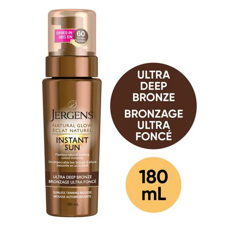 Jergens Natural Glow Instant Sun Sunless Tanning Mousse - 180 ml