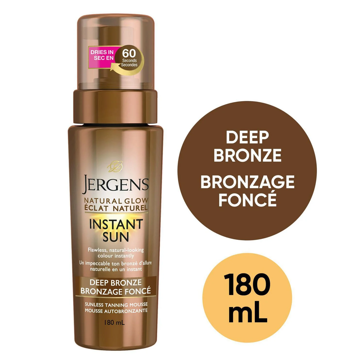Jergens Natural Glow Instant Sun Sunless Tanning Mousse - 180 ml - Image 2