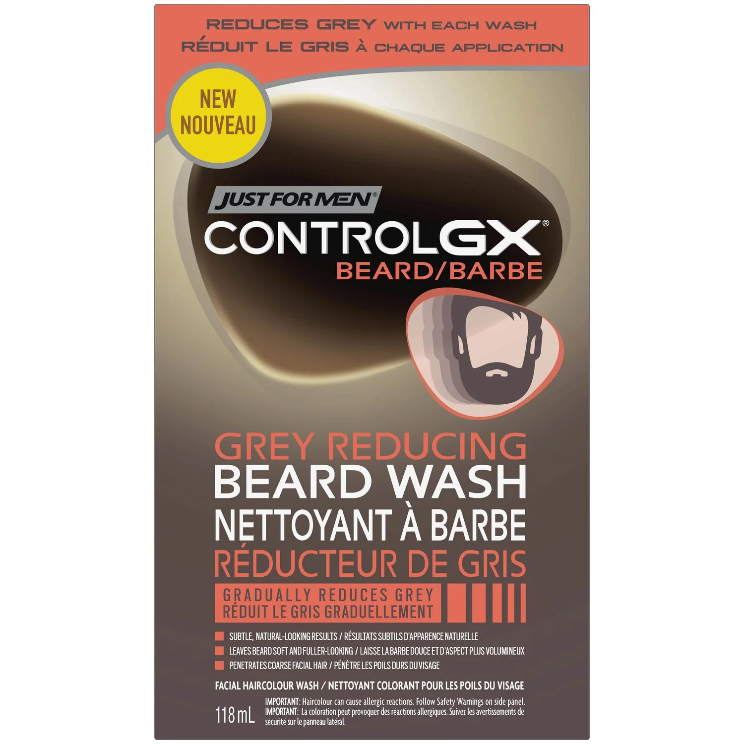 Just For Men Control GX Grey Reducing Beard Wash - 118 ml