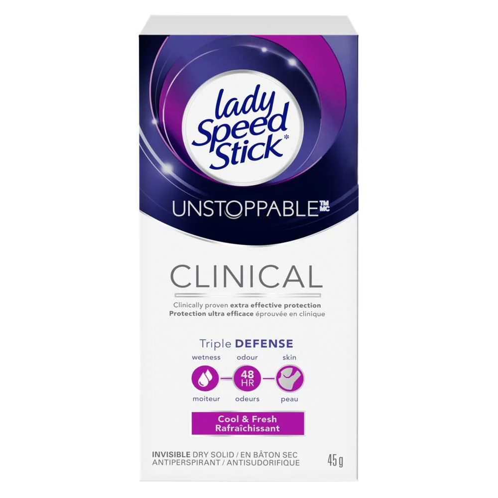 Lady Speed Stick Unstoppable Clinical Invisible Dry Solid Antiperspirant - 45 g - Image 2