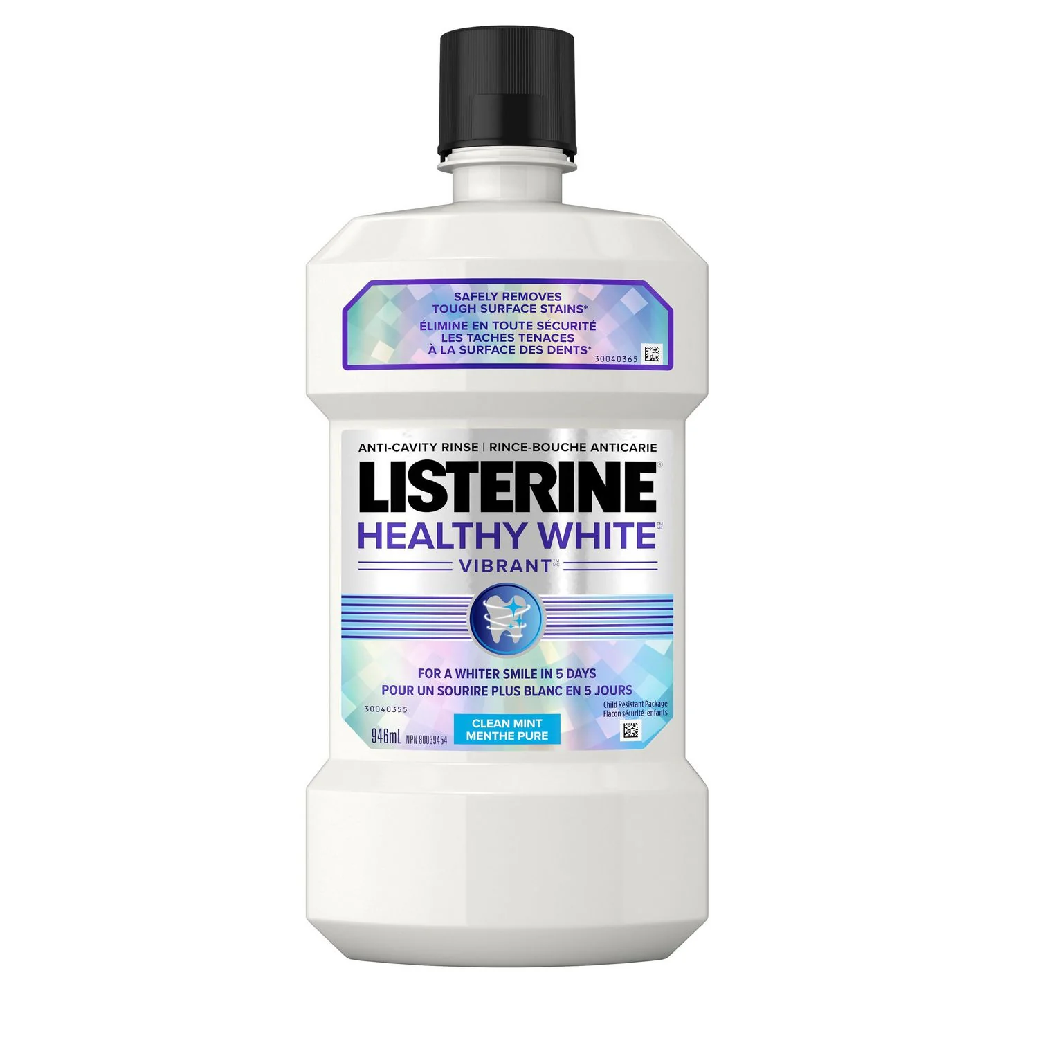 Listerine Healthy White Vibrant Anti-Cavity Mouthwash - 946 ml