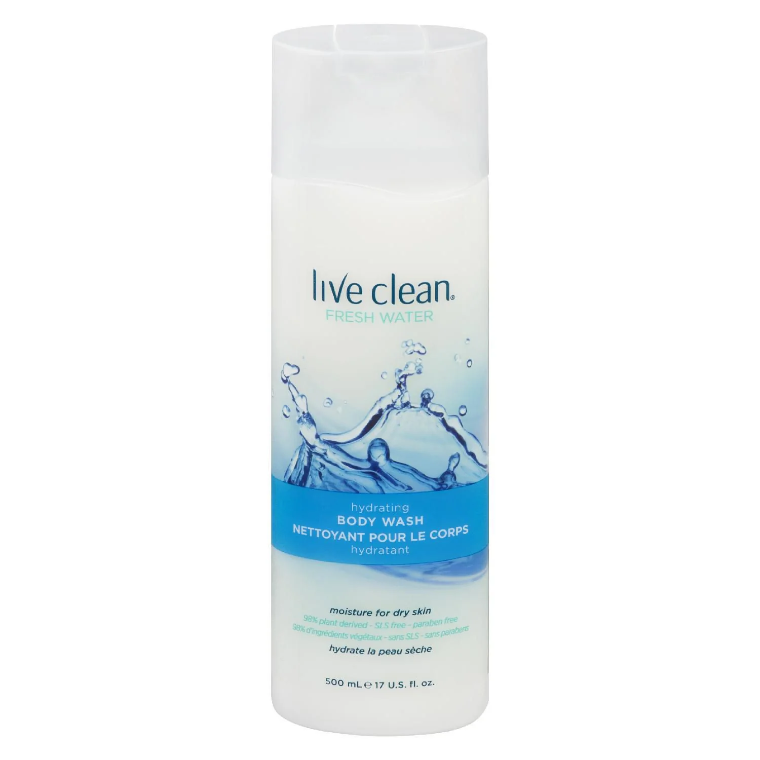 Live Clean Fresh Water Hydrating Body Wash - 500 mL