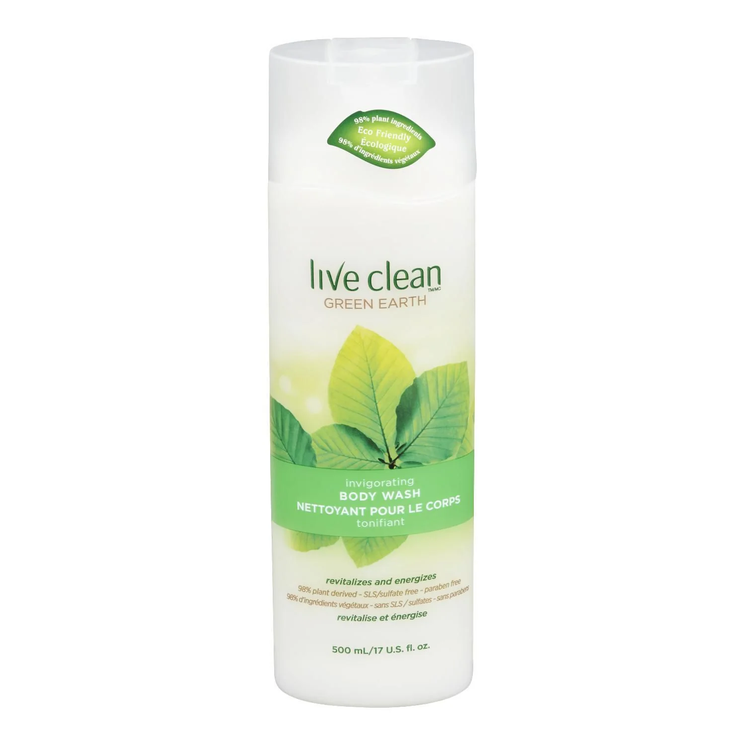 Live Clean Green Earth, Invigorating Body Wash - 500 mL