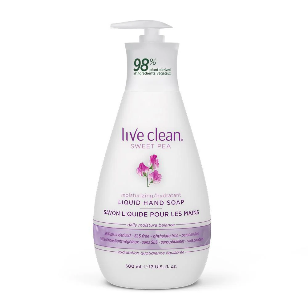 Live Clean Liquid Hand Soap, Sweet Pea - 500 ml - Image 4