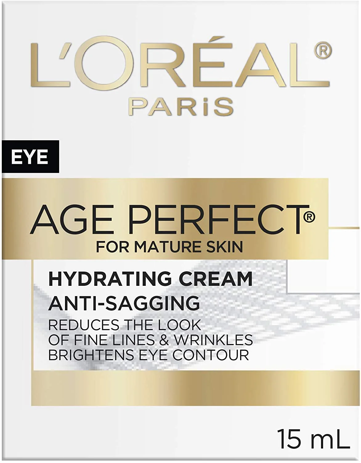 L'Oreal Age Perfect For Mature Skin, Eye Hydrating Cream, Anti-Sagging - 15 mL