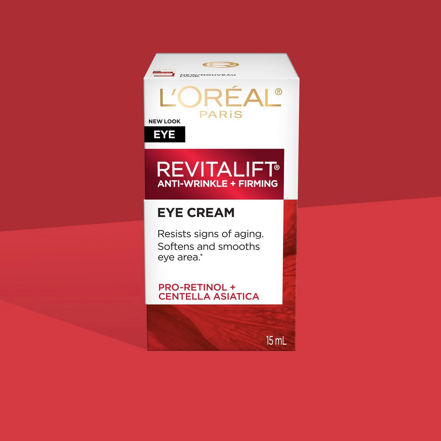 L'Oreal Revitalift Anti Wrinkle And Firming Eye Cream, Pro-Retinol ANd Centella Asiatica - 15 mL