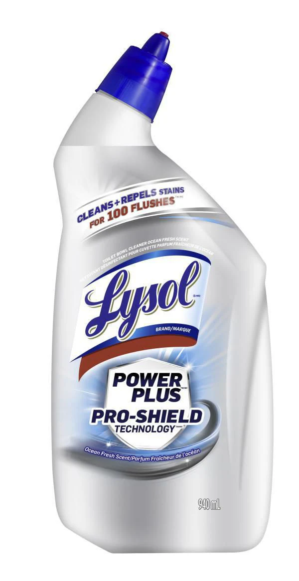 Lysol Power-Plus,Proshield Technology, Toilet Bowl Cleaner, Ocean Fresh Scent - 940