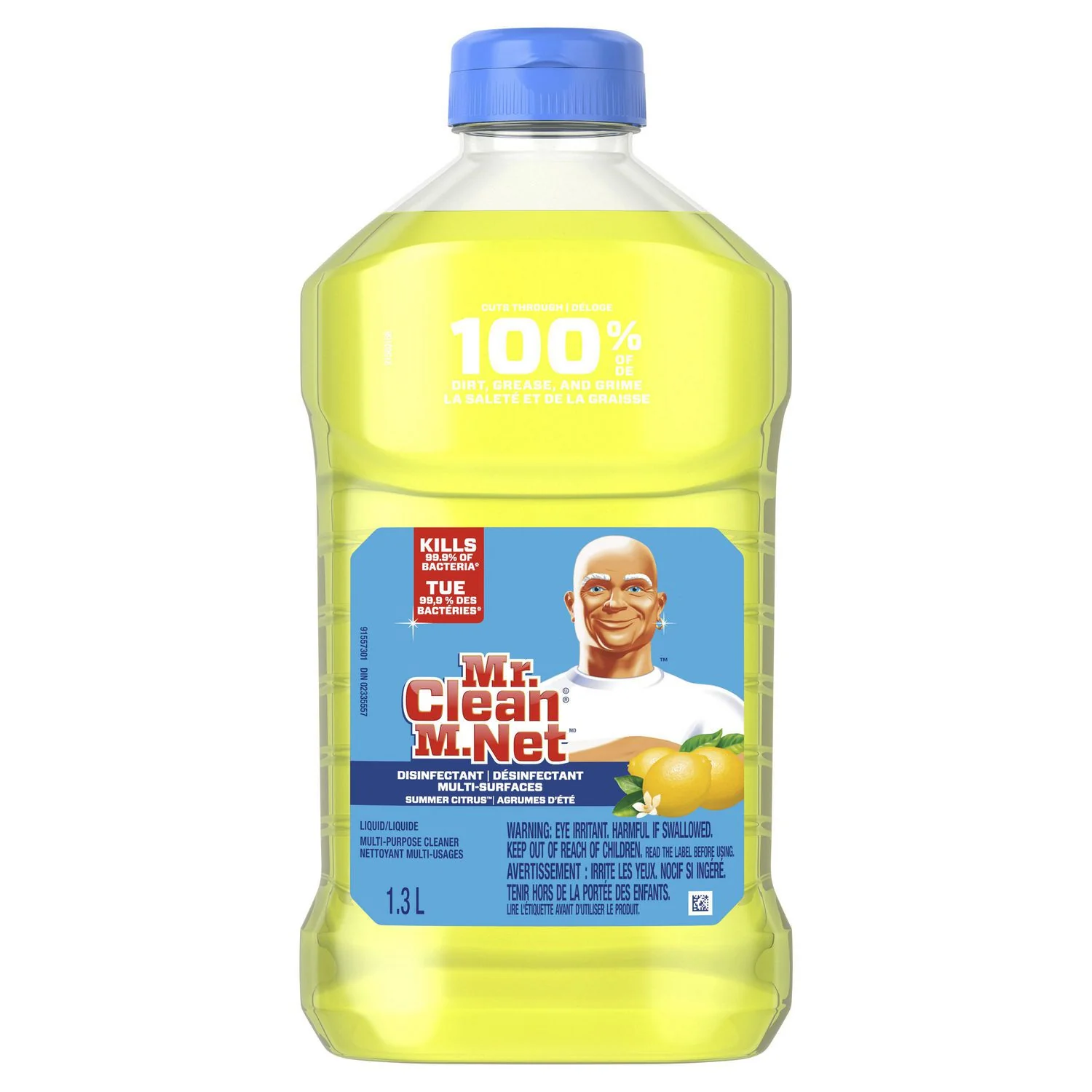 Mr. Clean Antibacterial Multipurpose Cleaner, Limited Disinfectant, Summer Citrus-  1.3L