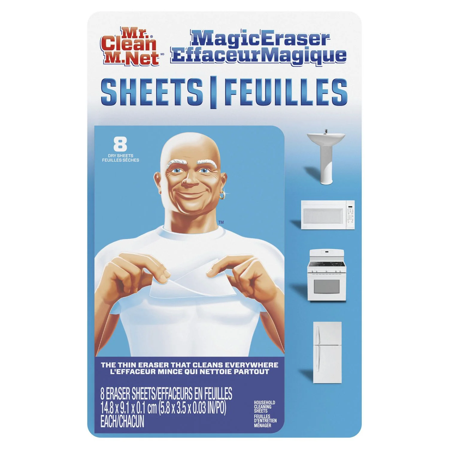 Mr. Clean Magic Eraser Household Cleaning Sheets, 8 sheets
