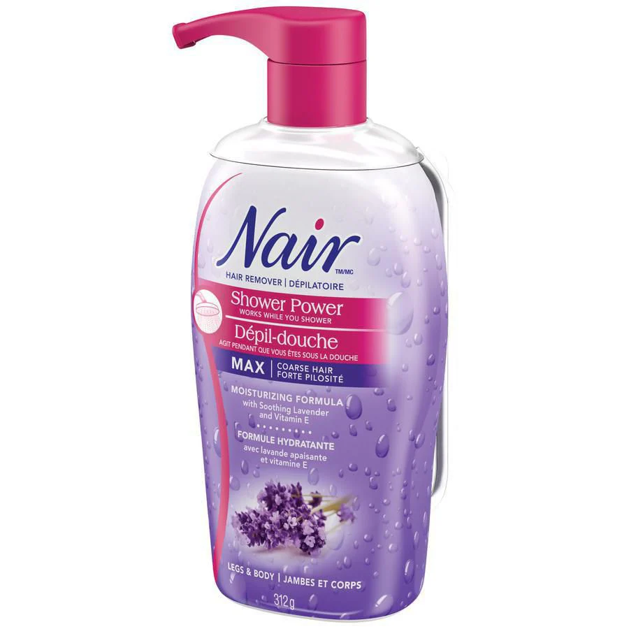 Nair Max Hair Remover, Shower Power for Coarse Hair on Legs & Body - 312 g