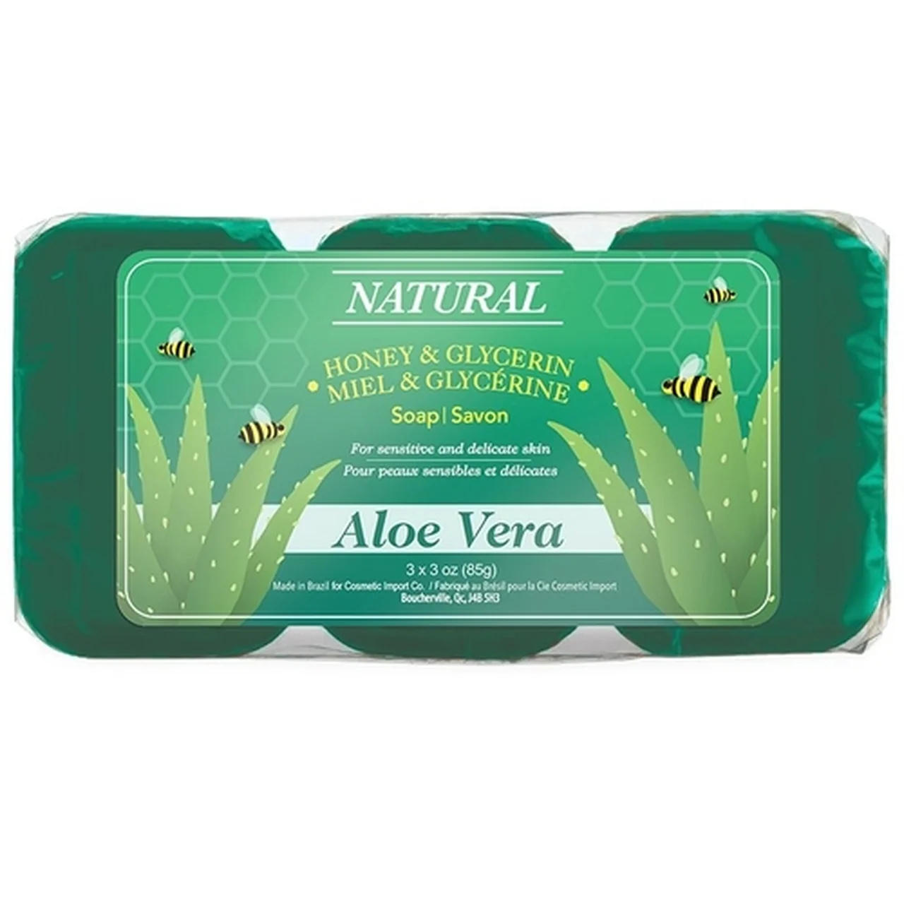 NATURAL Honey & Glycerin Soap - 3 bar soap x 85 g - Image 2