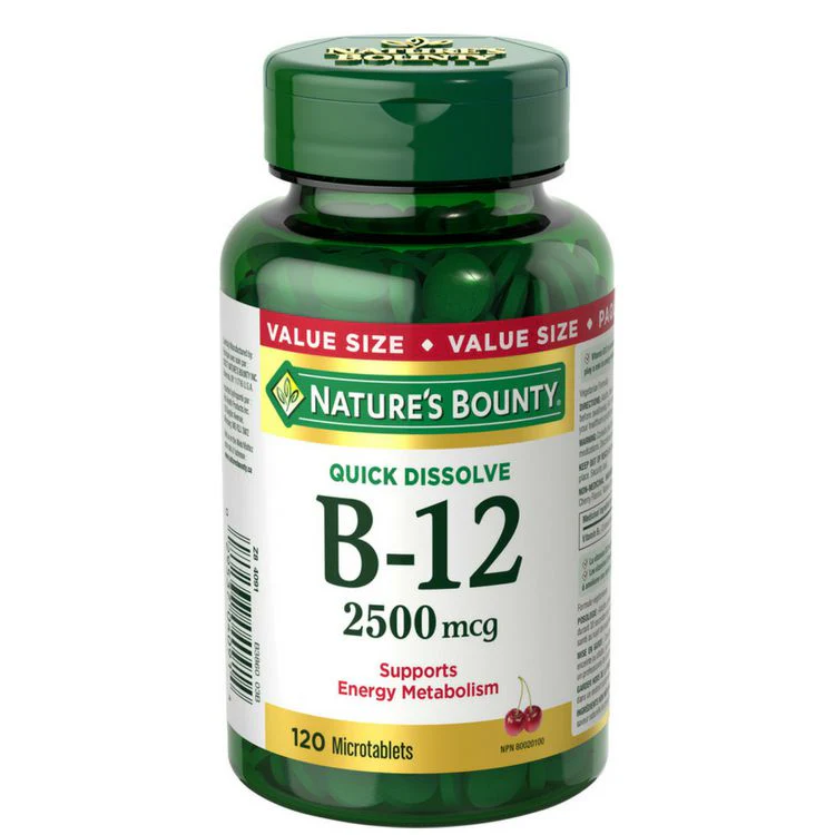 Nature's Bounty Vitamin B-12 2500 Mcg Value Size - 120 microtablets