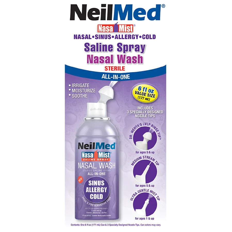 NeilMed NasaMist Saline Spray Nasal Wash - 177 ml