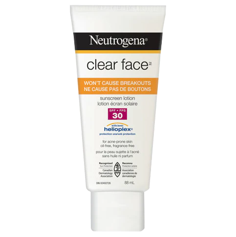 Neutrogena Clear Face Sunscreen Lotion With Helioplex, For Acne-Prone Skin - 88 mL