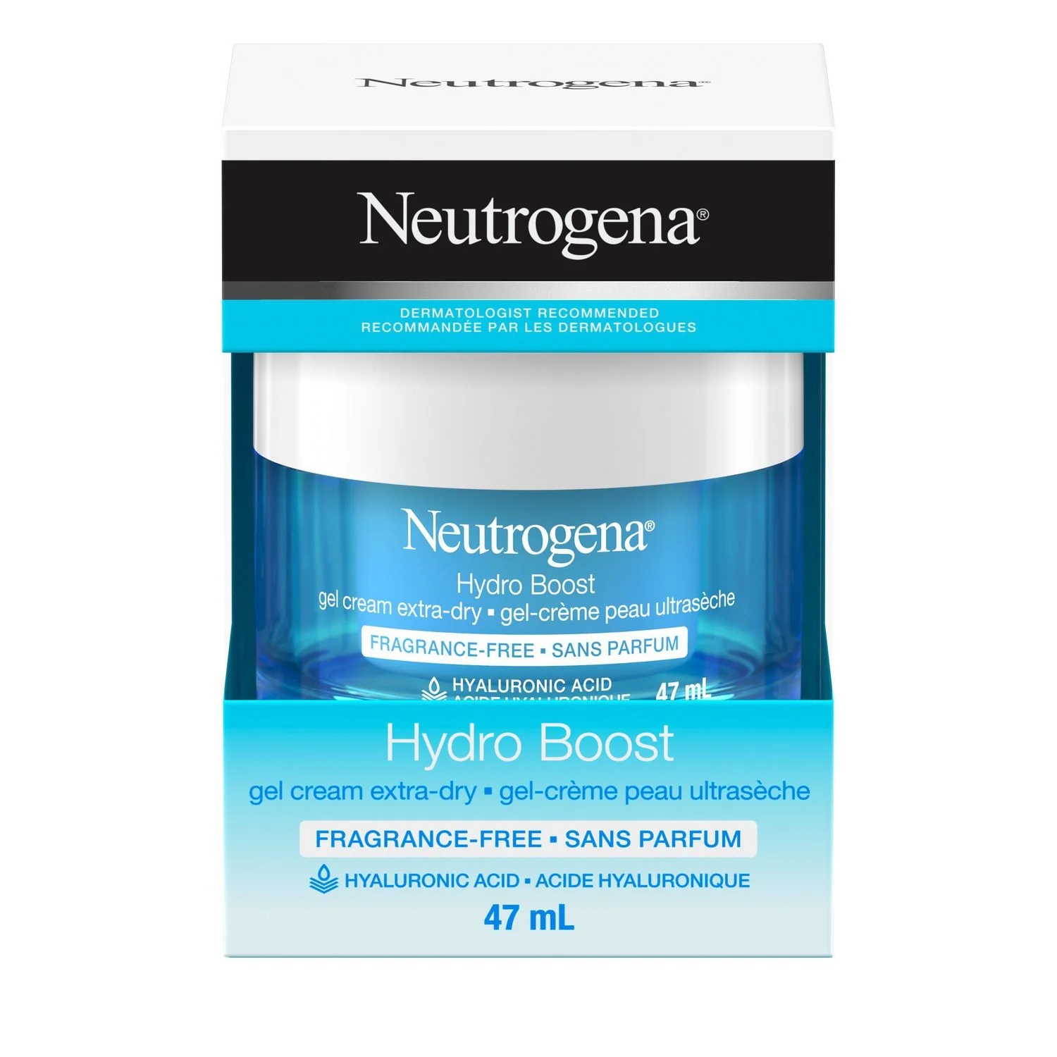Neutrogena Hydro Boost Facial Gel Cream with Hyaluronic Acid, Fragrance-Free - 47 ml