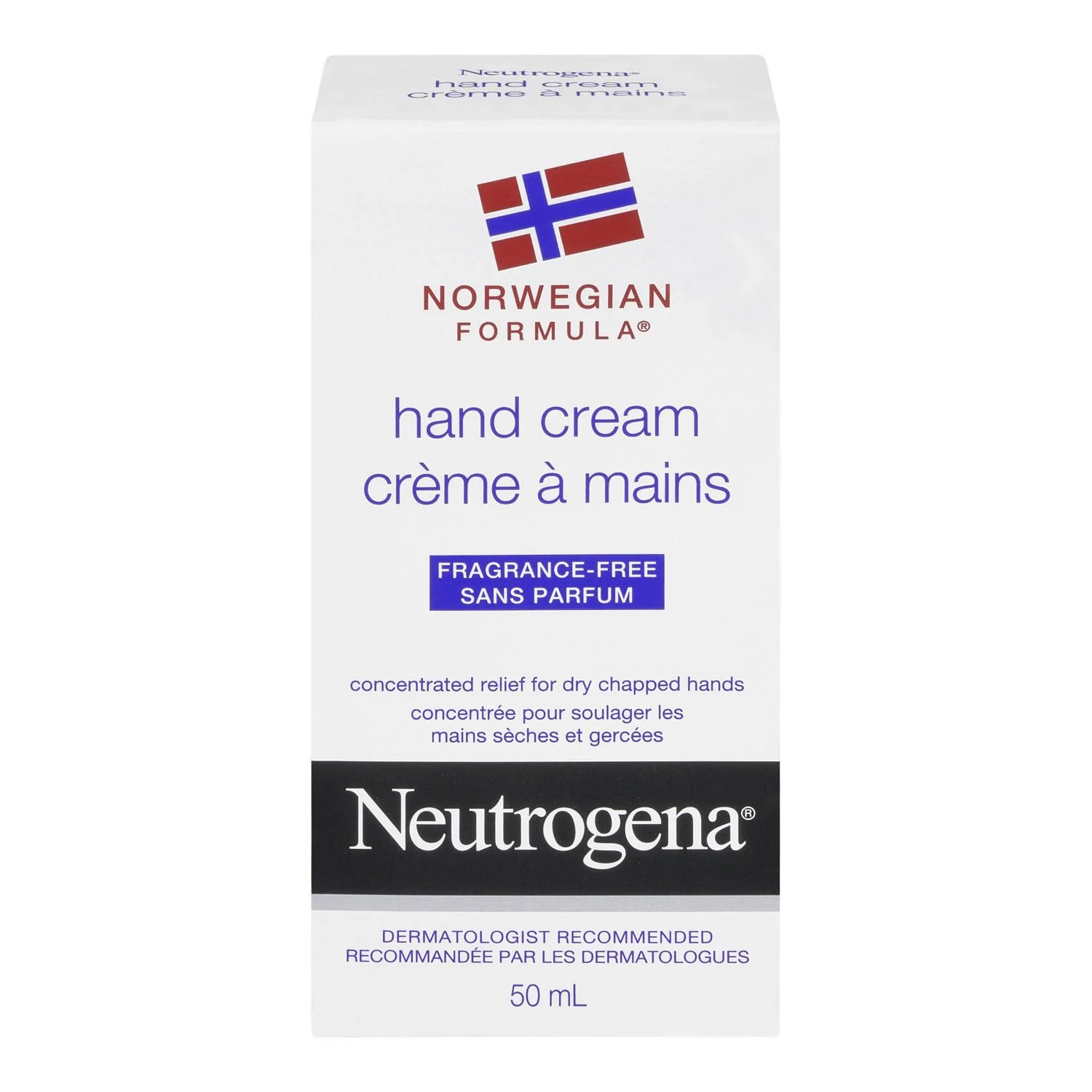 Neutrogena Norwegian Formula Hand Cream, Fragrance Free, Concentrated Relief For Dry Chapped Hands - 50 mL