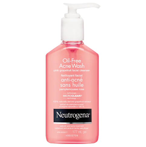 NEUTROGENA Oil-Free Acne Wash Pink Grapefruit Facial Cleanser - 177 ml