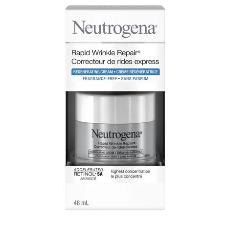 Neutrogena Rapid Wrinkle Repair Regenerating Cream, Fragrance-Free - 48 ml