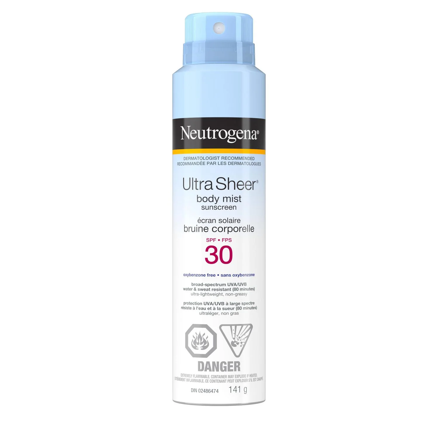 Neutrogena UltraSheer Body Mist Sunscreen SPF 30 - 141g