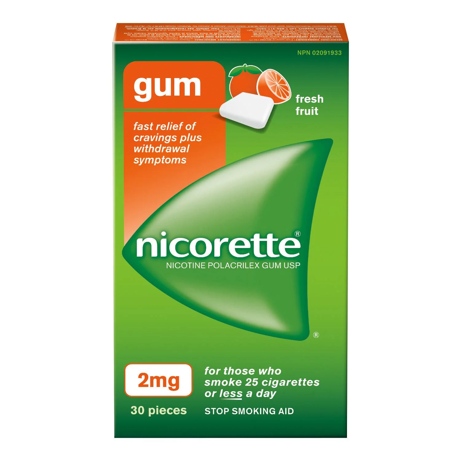 Nicorette Gum, Stop Smoking Aid, for those who smoke 25 cigarettes or less a day - 2 mg x 30 pieces - Image 3