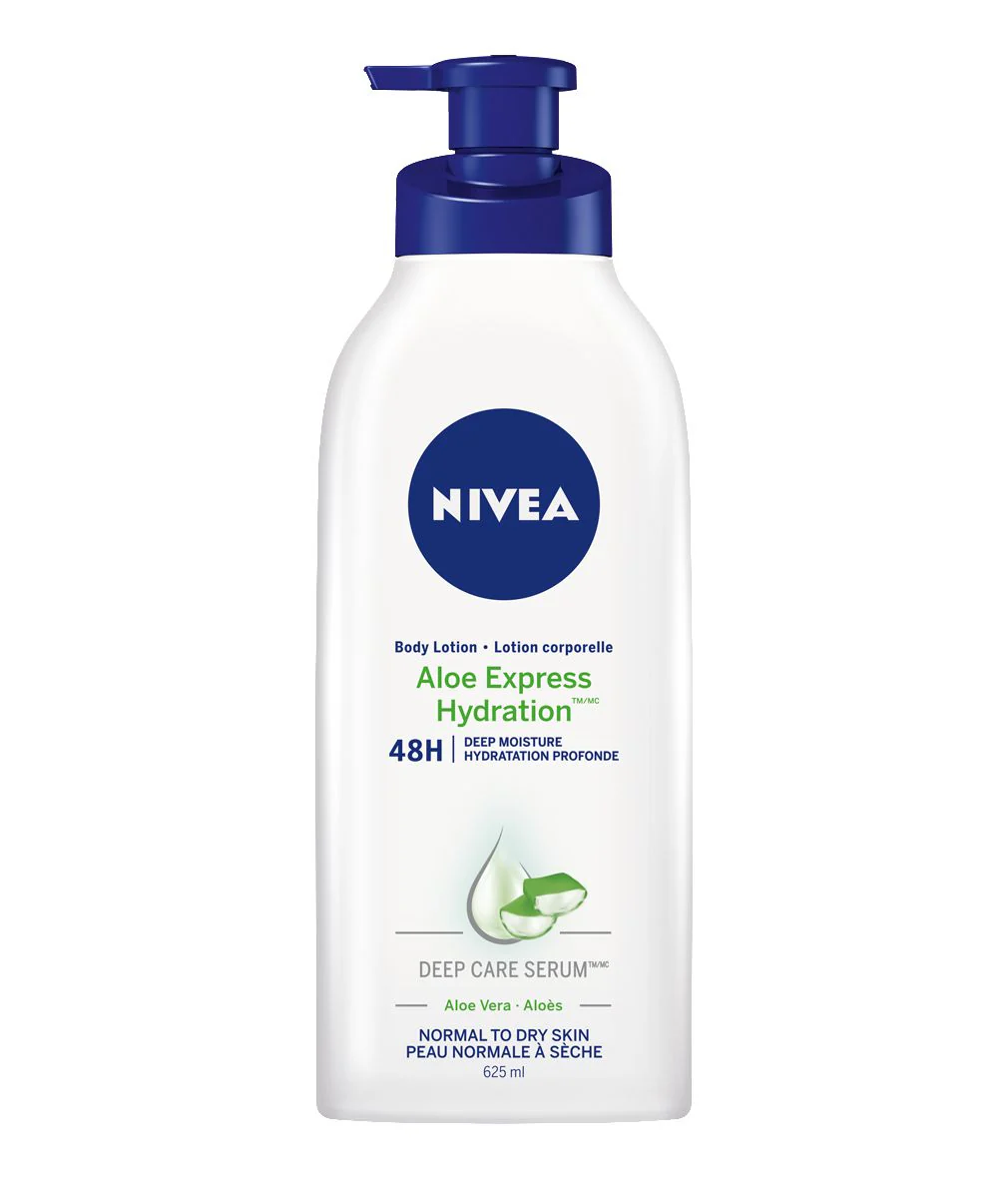 Nivea Aloe Express 48 H Deep Moisture Body Lotion, Deep Care Serum, For Normal To Dry Skin - 625 mL