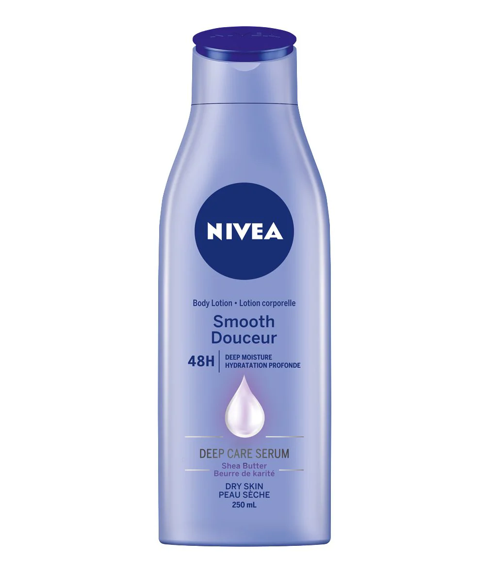 Nivea Body Lotion, Smooth 48 H Deep Moisture, Deep Care Serum, Shea Butter For Dry Skin