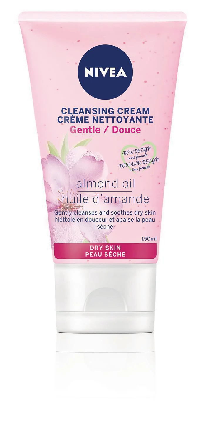 Nivea Gentle Cleansing Cream, Dry Skin, Almond Oil - 150 mL
